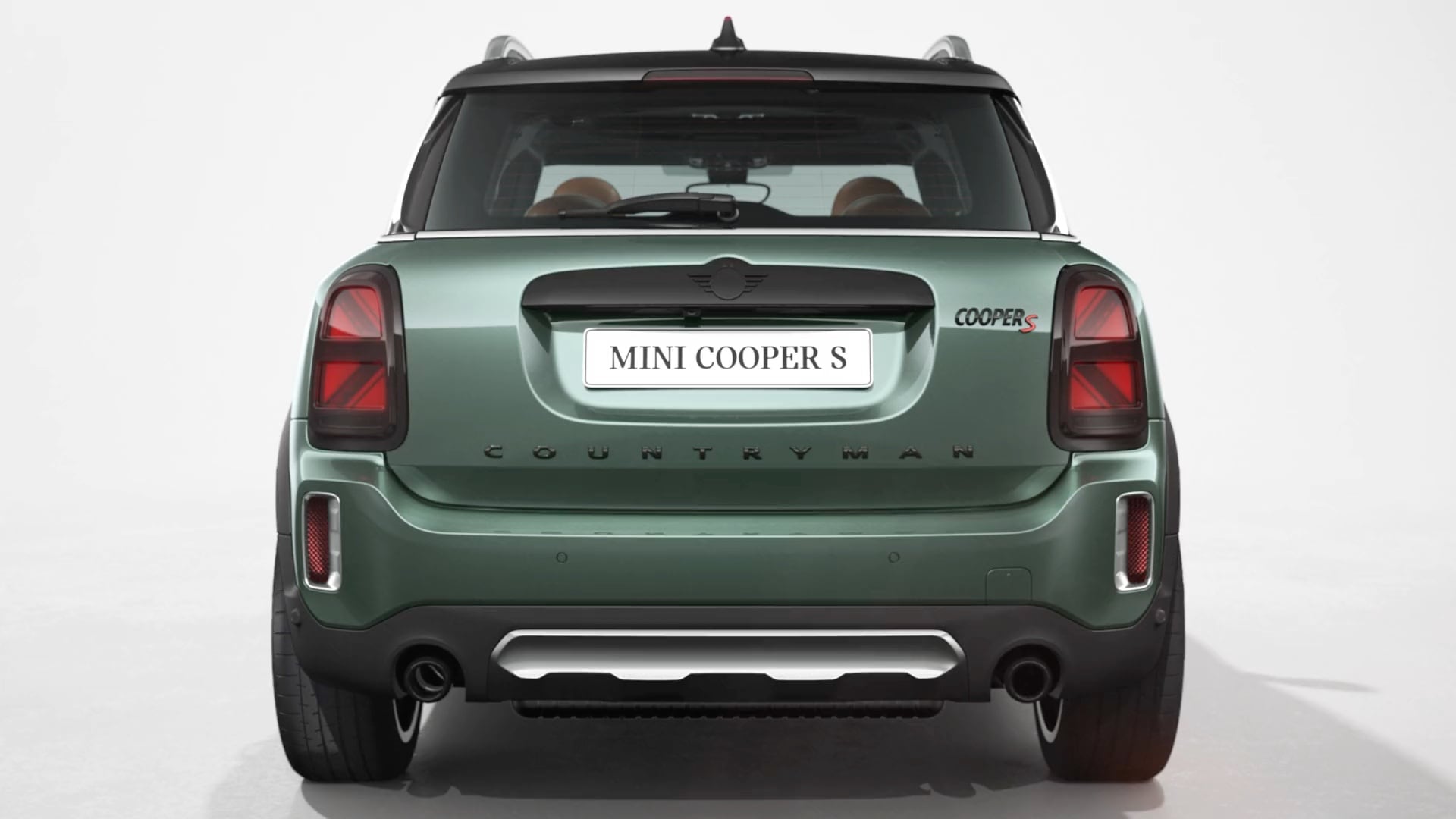 MINI Countryman – vista frontal – verde e preto