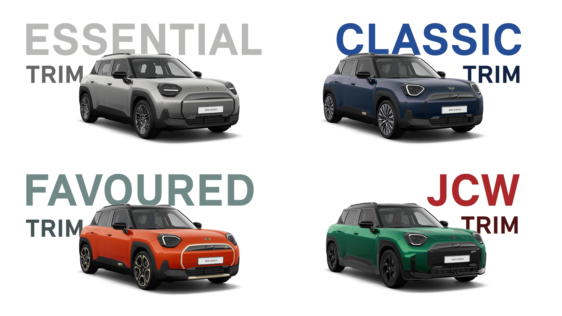 MINI Aceman elétrico - Colagem de versões
