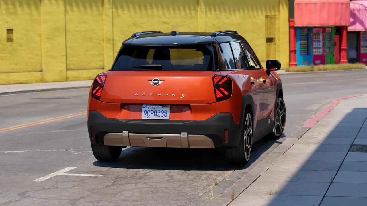 Vídeo de apresentação do farol traseiro de um MINI Aceman elétrico em detalhe