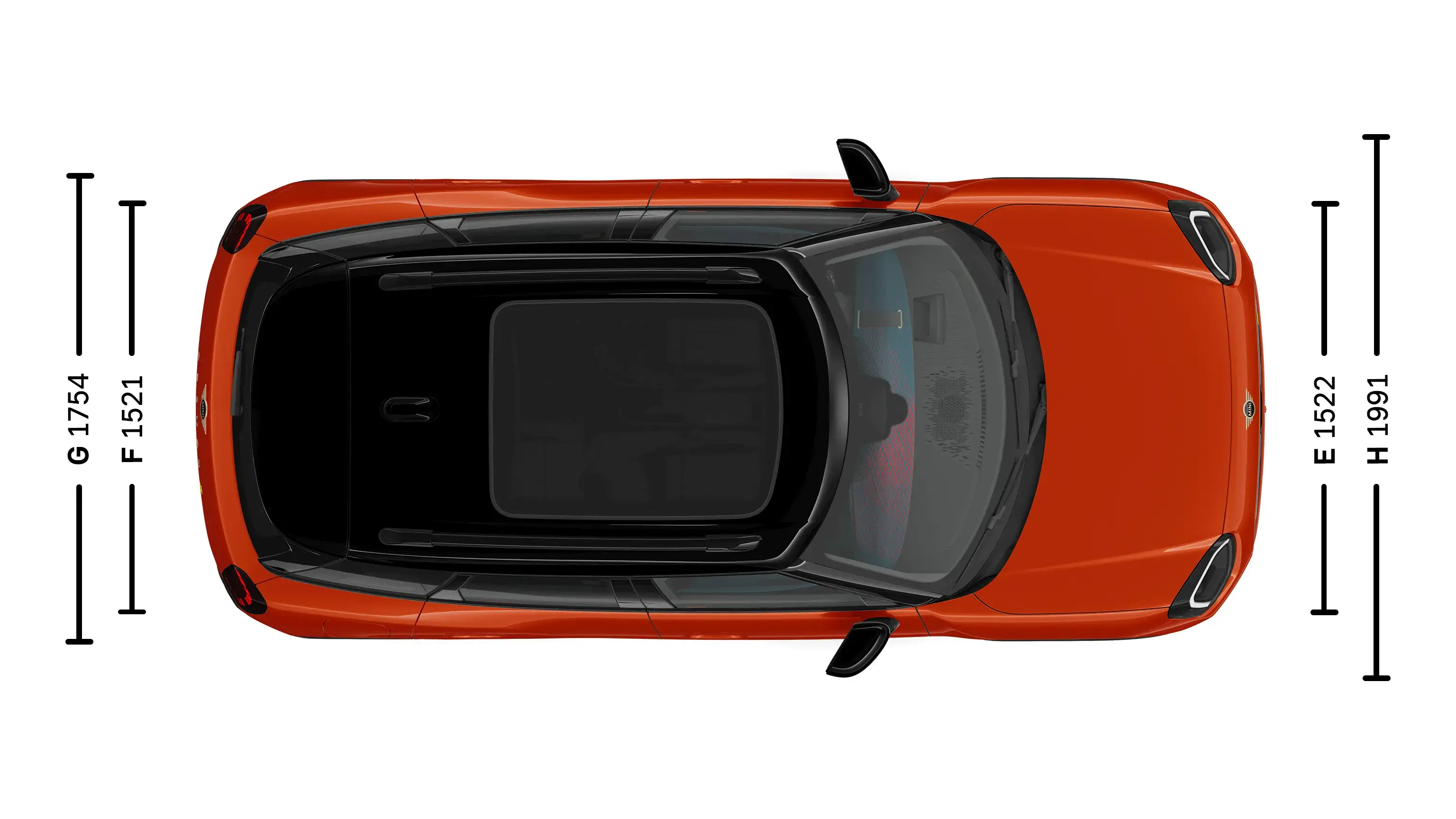 MINI Aceman elétrico Dimensões Superior