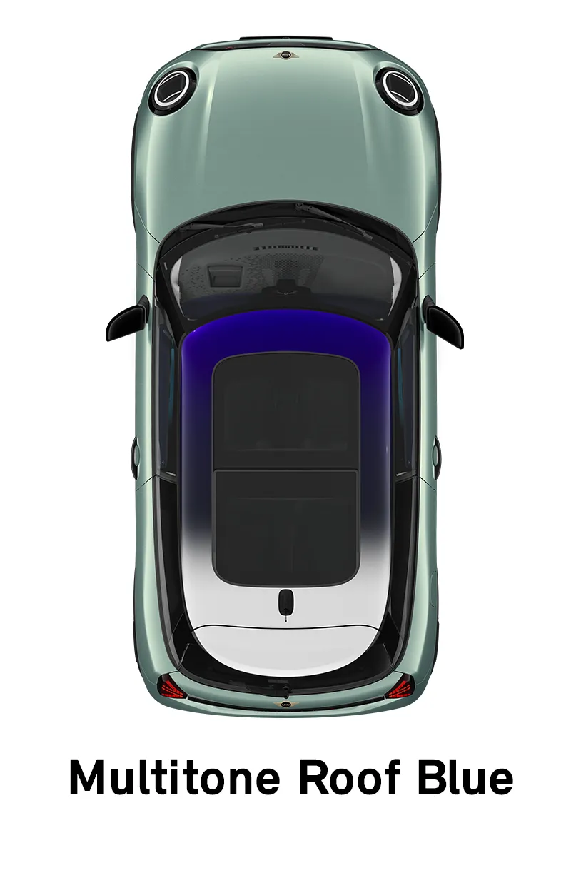  MINI - equipamento - versão classic com tejadilho Multitone azul