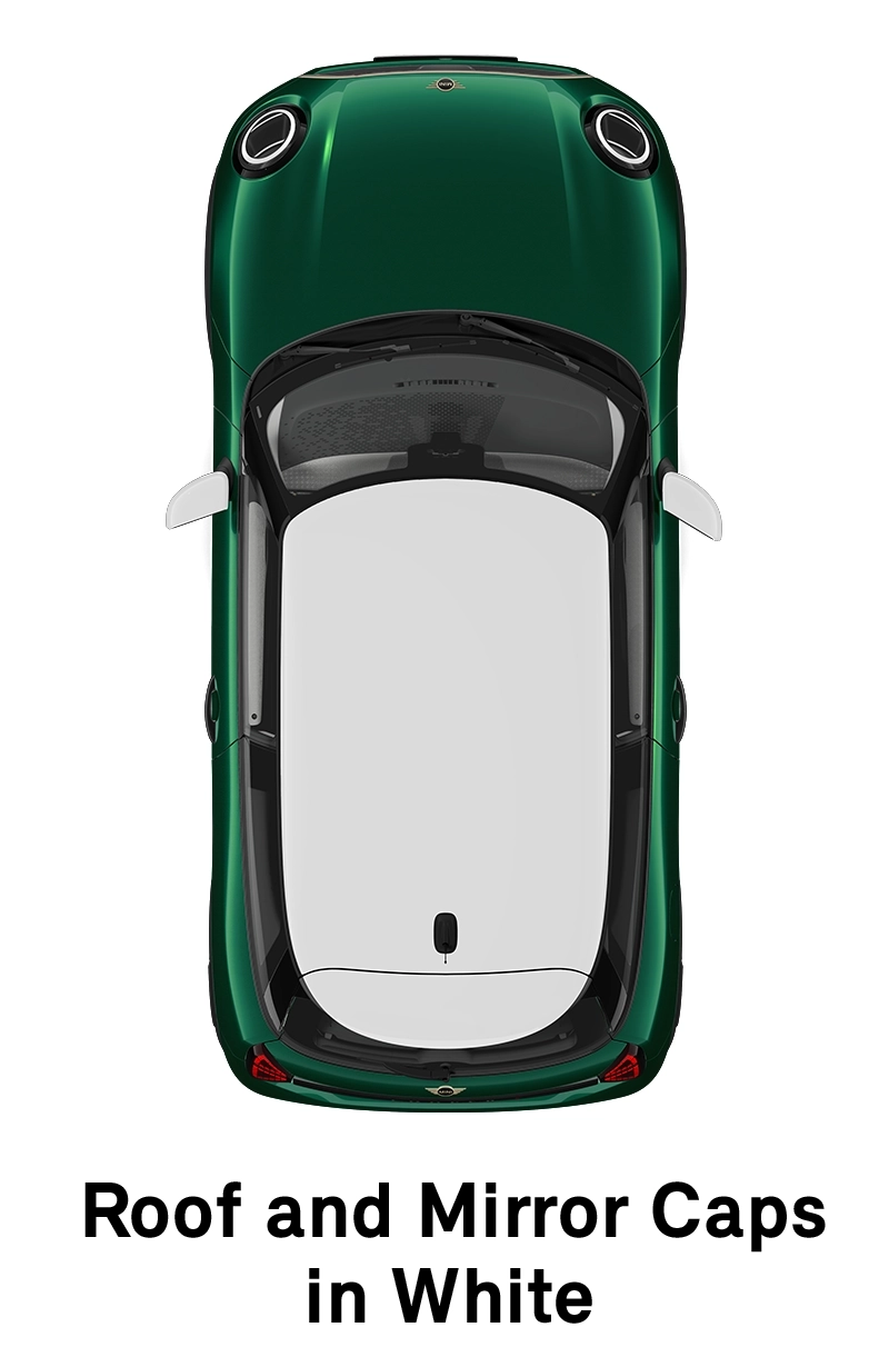  MINI - equipamento - versão favoured tejadilho e capas dos espelhos retrovisores exteriores em branco
