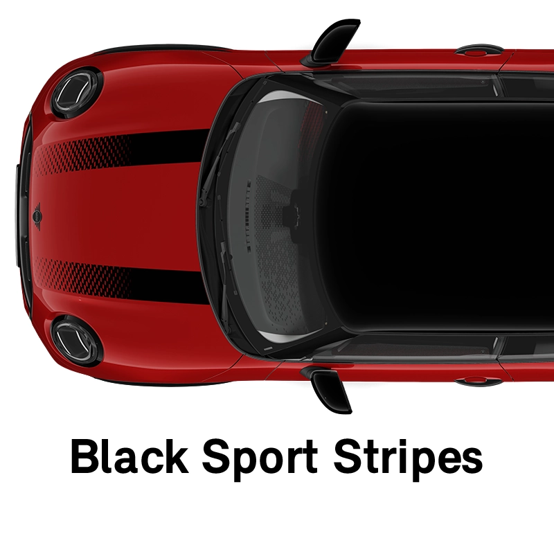  MINI - equipamento - versão JCW faixas desportivas pretas