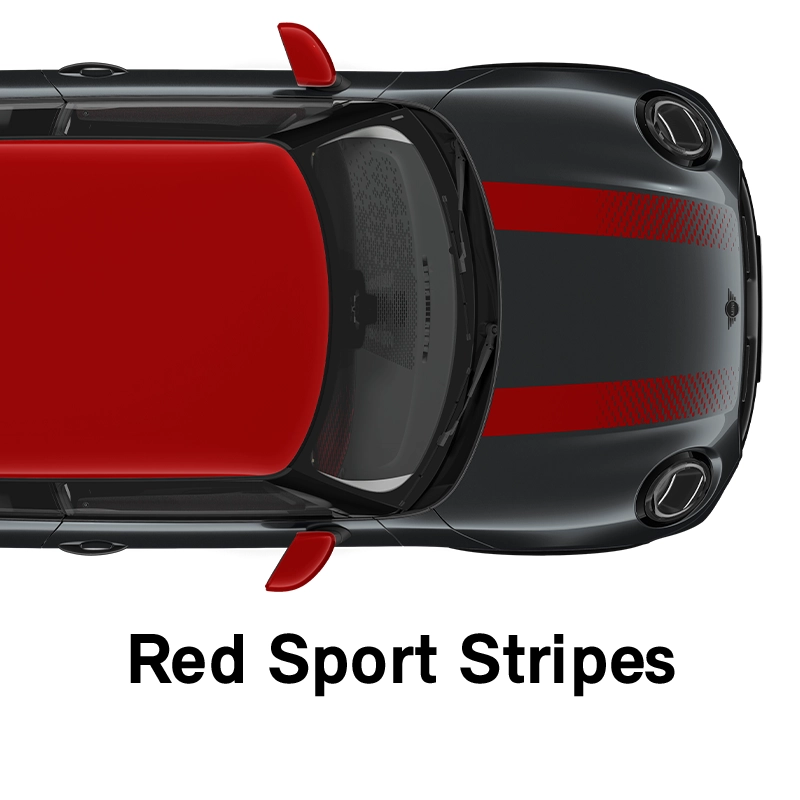  MINI - equipamento - versão JCW faixas desportivas vermelhas