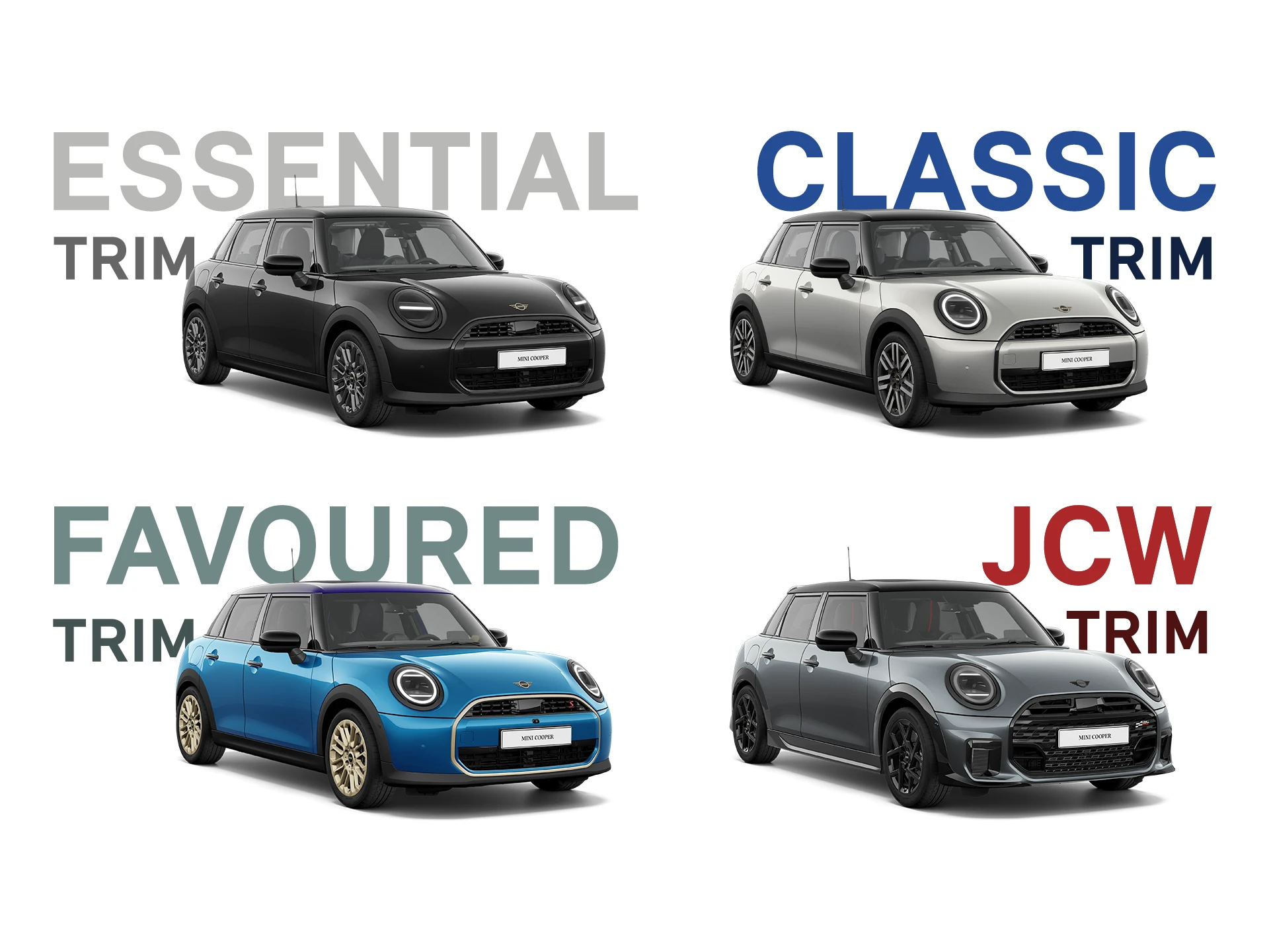 MINI Cooper 5 portas – Colagem de Versões