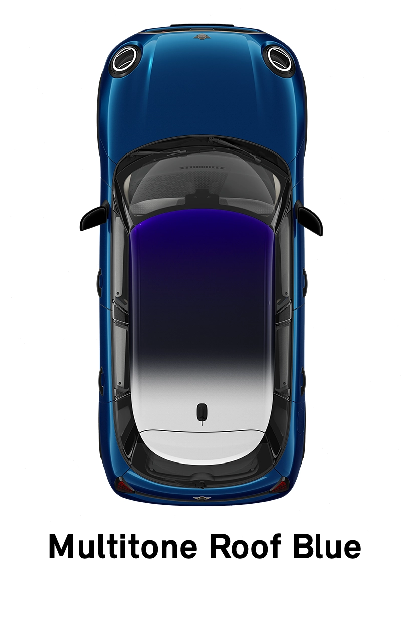  MINI - equipamento - versão favoured com tejadilho multitone azul