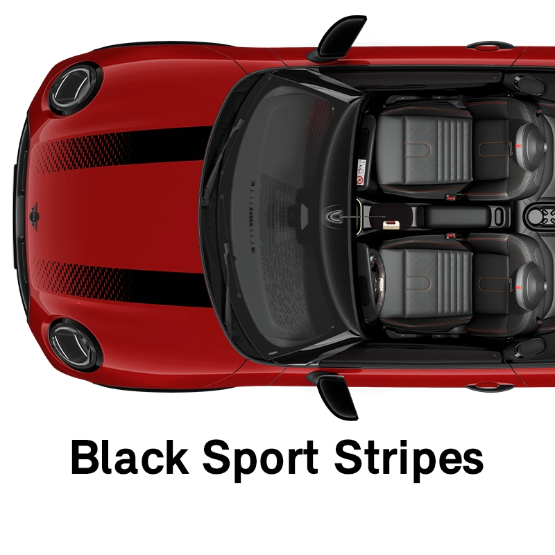  MINI - equipamento - versão JCW faixas desportivas pretas