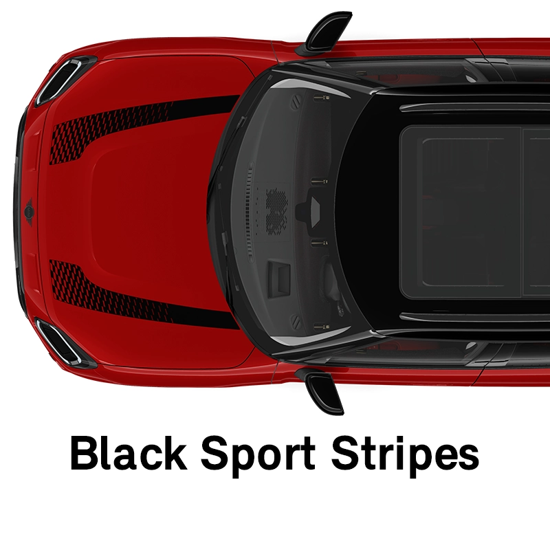  MINI - equipamento - versão JCW faixas desportivas pretas