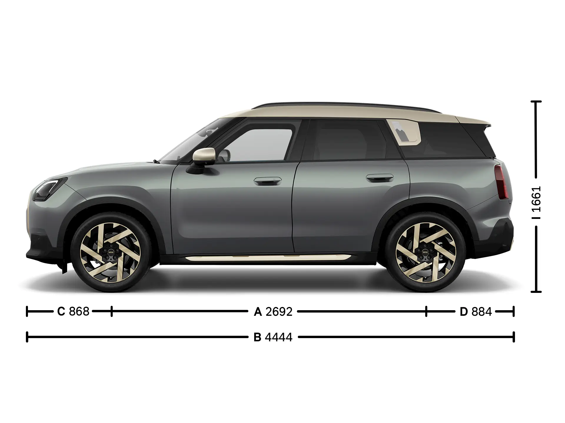 MINI Countryman Dimensões lateral