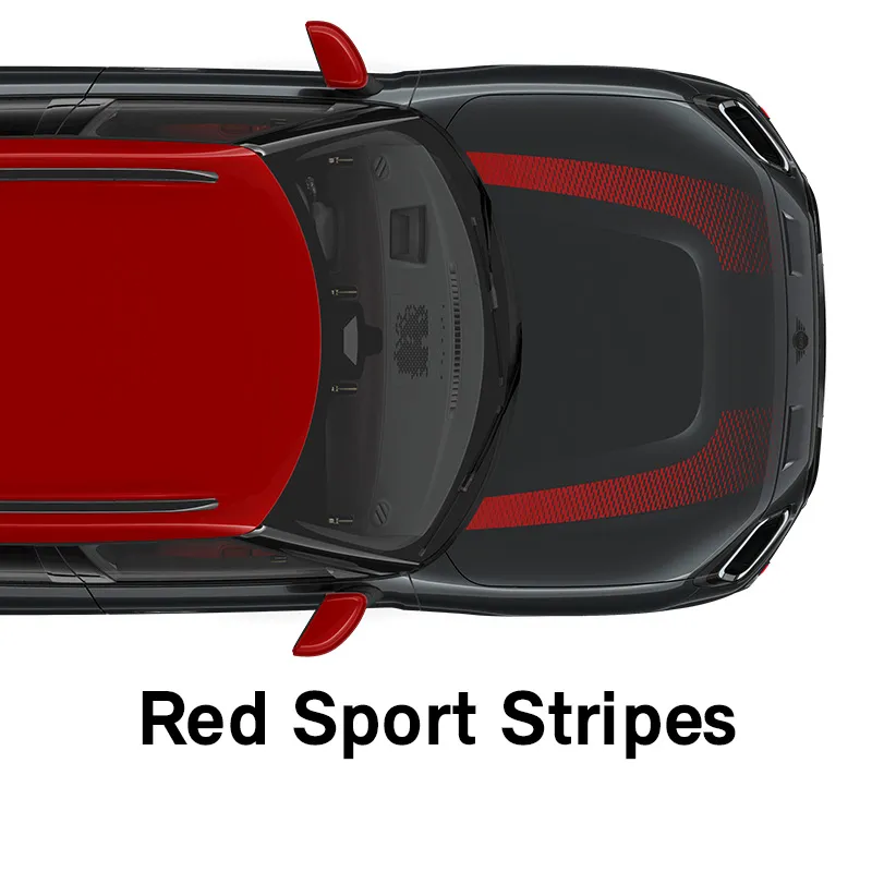  MINI - equipamento - versão JCW faixas desportivas vermelhas