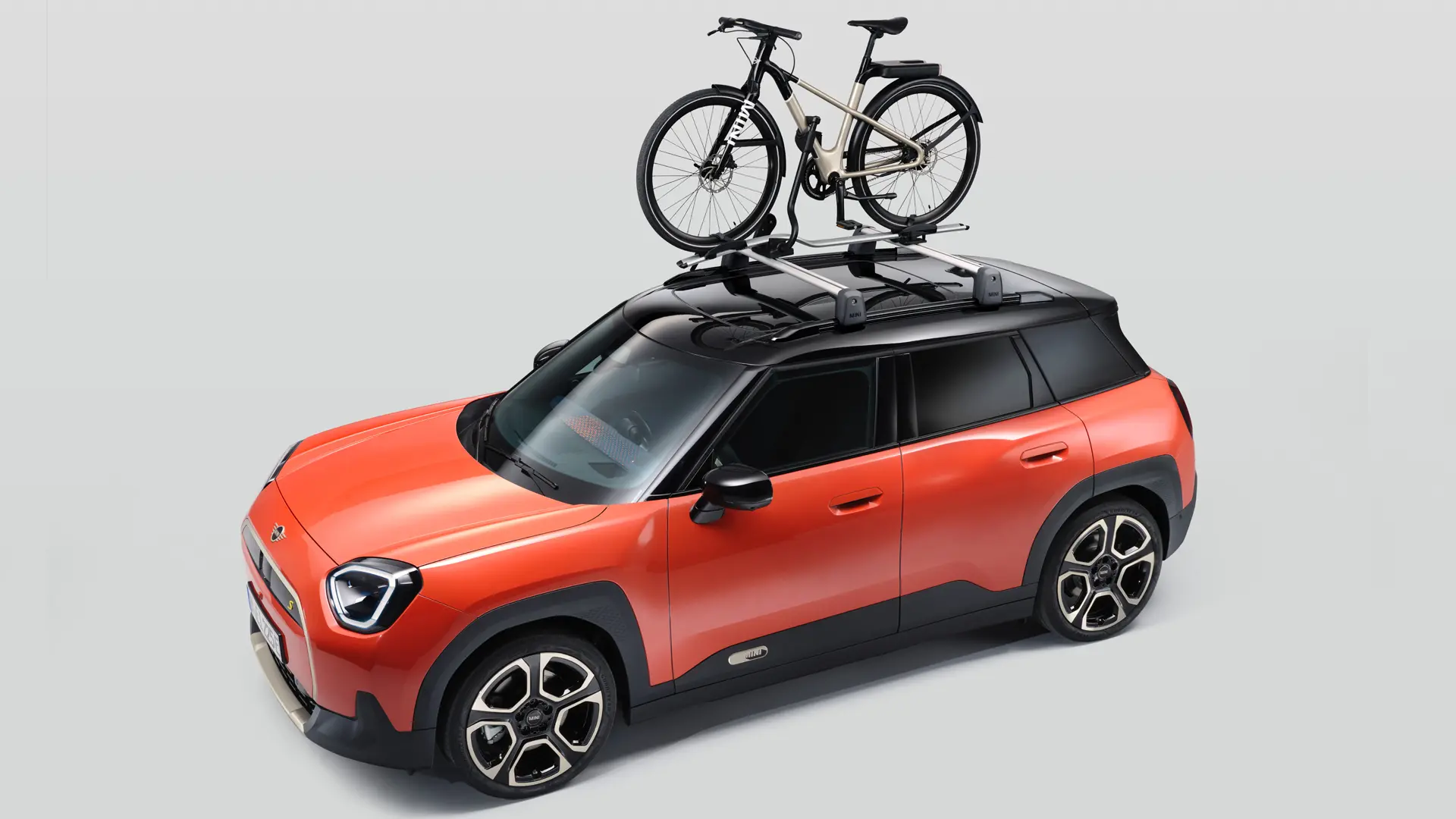 Acessórios MINI - suporte de tejadilho para bicicleta no mini aceman