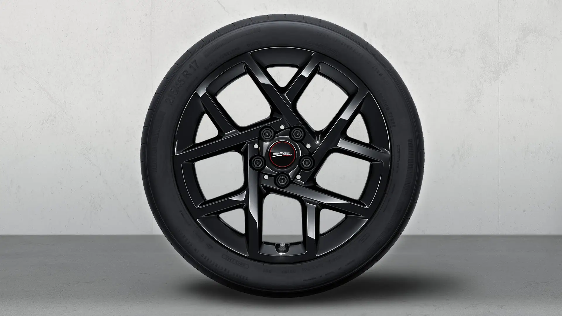 Jantes de liga leve John Cooper Works Sprint Spoke 957 de 17". Roda combinada de inverno em Jet Black.