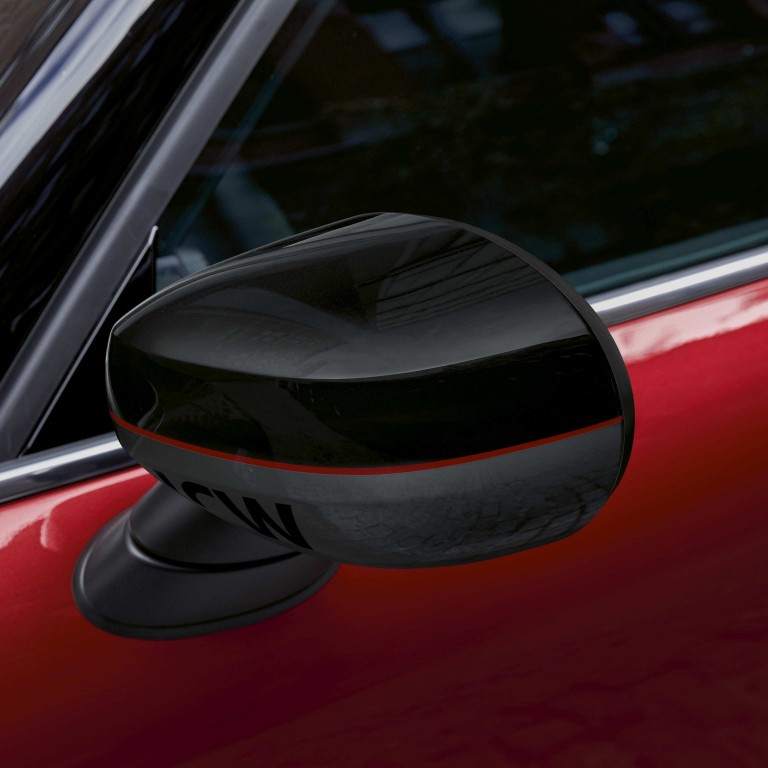MINI John Cooper Works – vermelho e preto – capa dos espelhos retrovisores