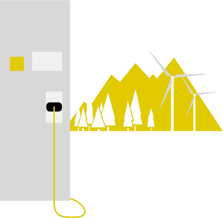 mobilidade elétrica mini – carregamento – ilustração