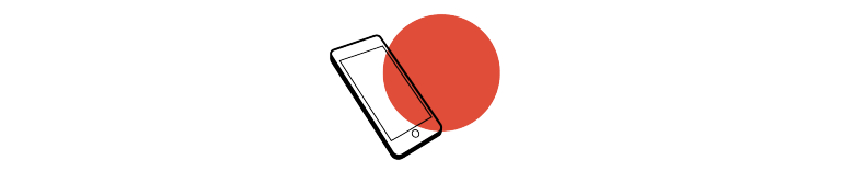 Telemóvel sobre um círculo vermelho - ícone de Serviço MINI