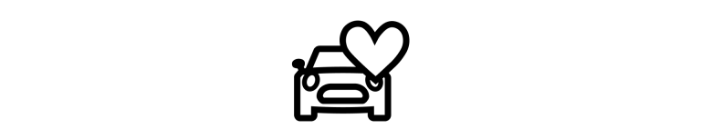 Ícone de vantagens com coração no MINI