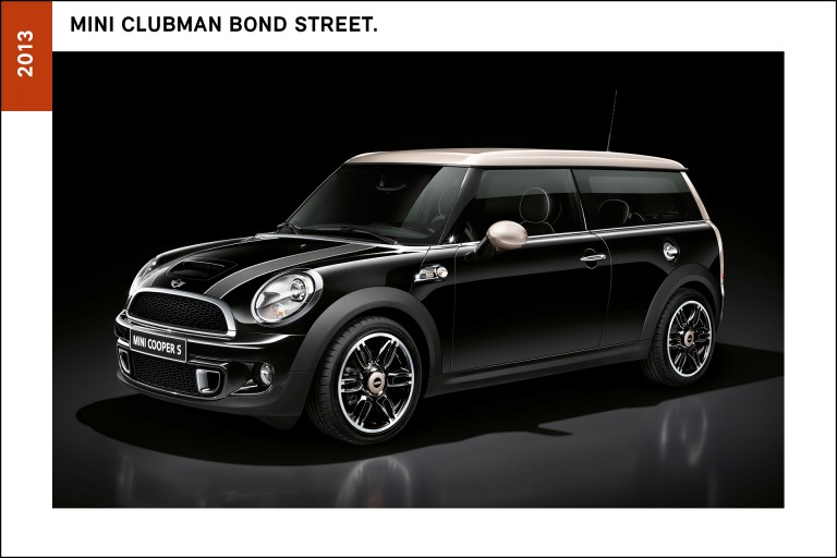 MINI Clubman Bond Street, de 2013 na cor preto e com tejadilho branco.