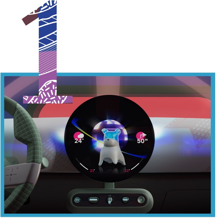Uma imagem que mostra o moderno visor OLED.